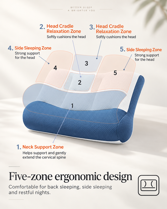 Dreamery BlueContour Neck Support Pillow
