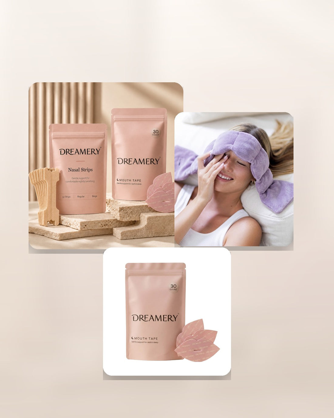 Dreamery sleep ritual products for a short evening wind-down routine.