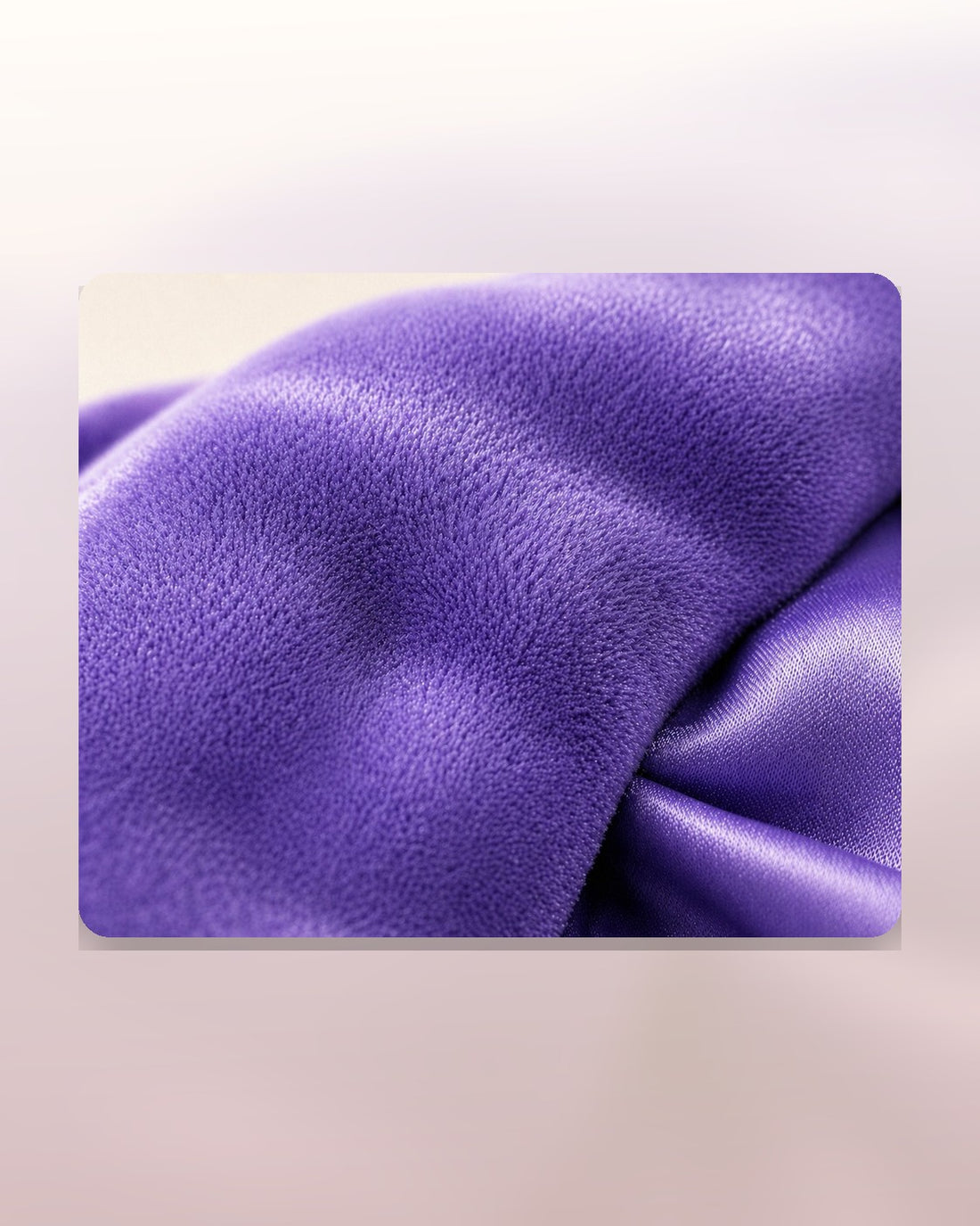 Dreamery plush weighted eye mask close-up showing soft texture and gentle weight.
