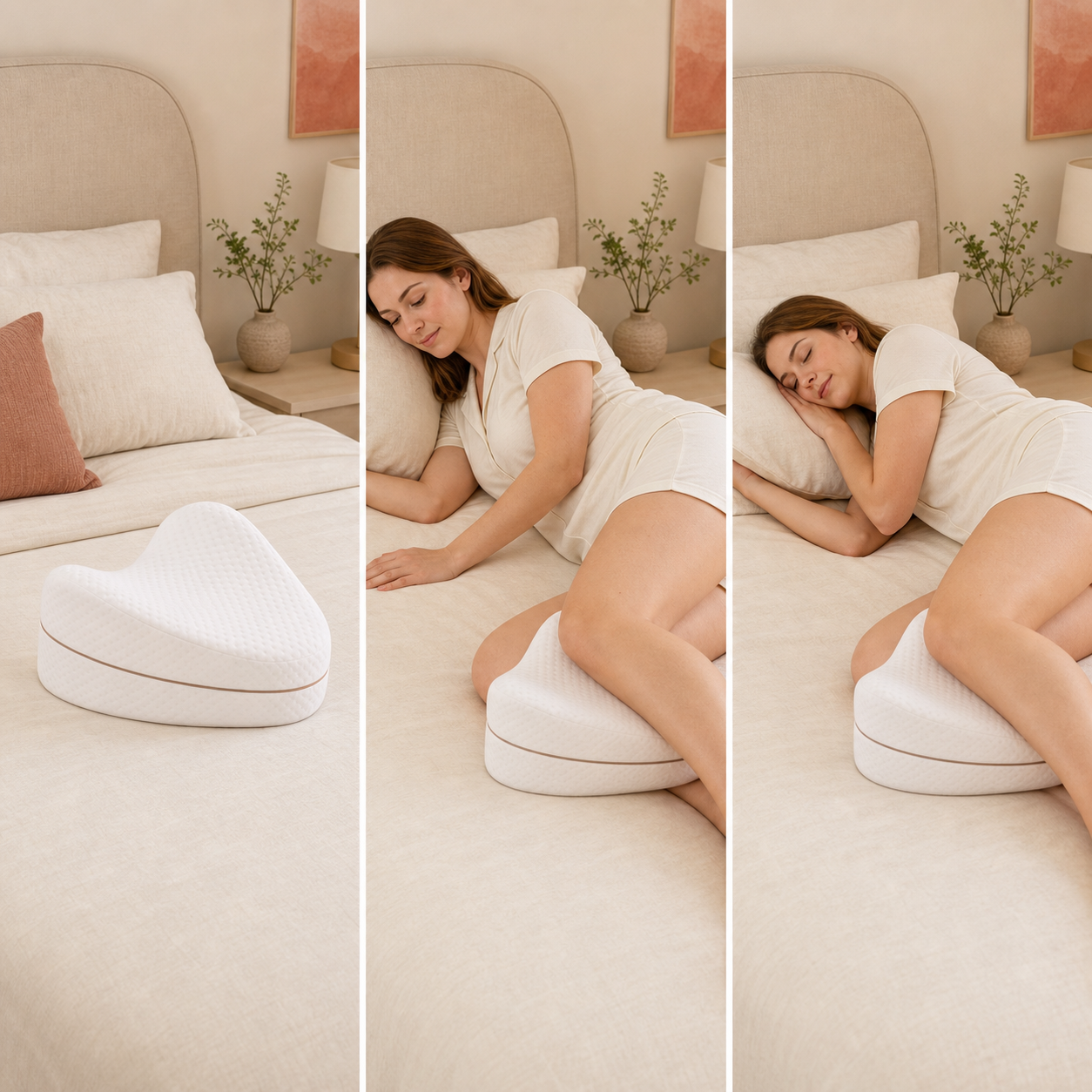 How to position a knee pillow for side sleeping