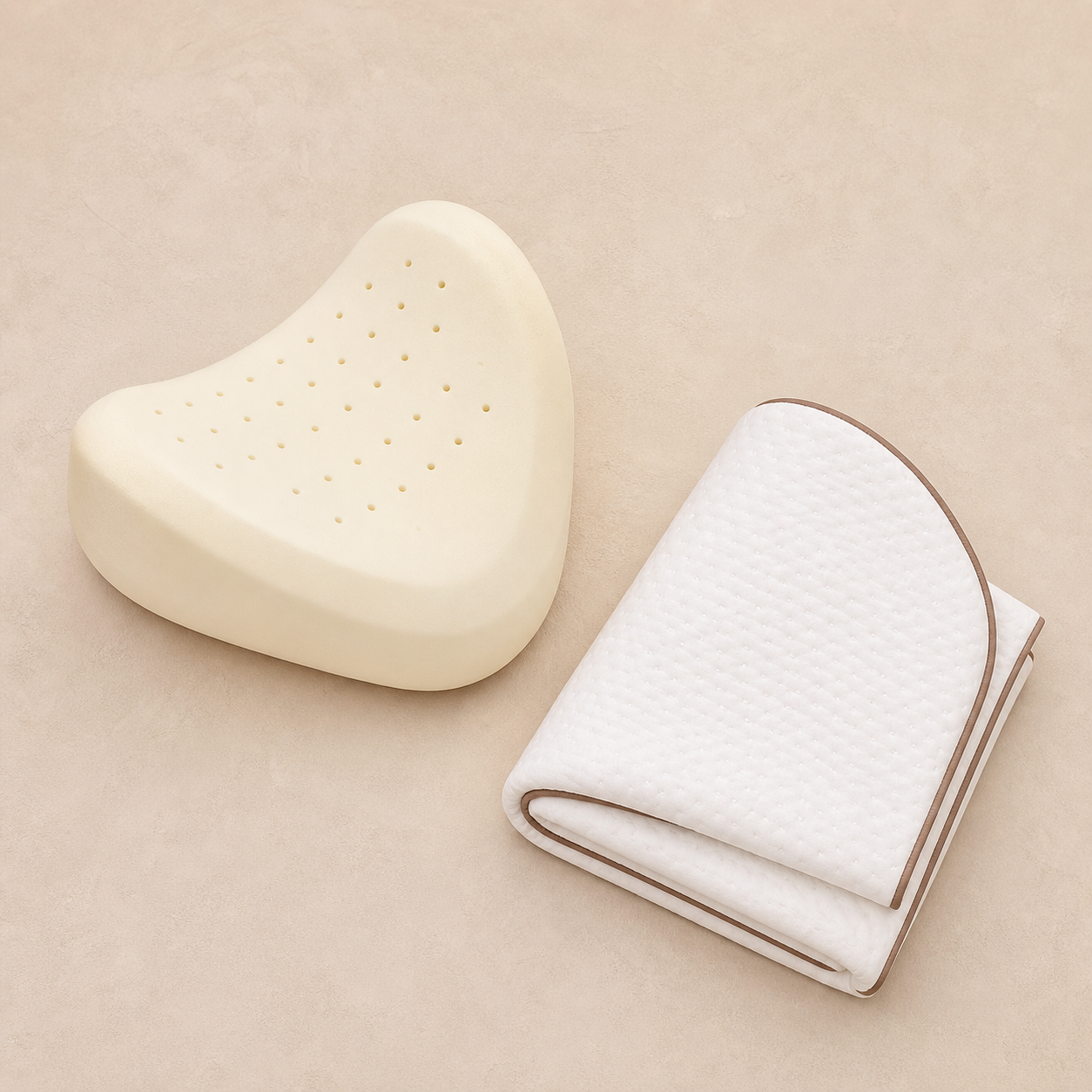 CloudAlign memory foam core and removable quilted cover