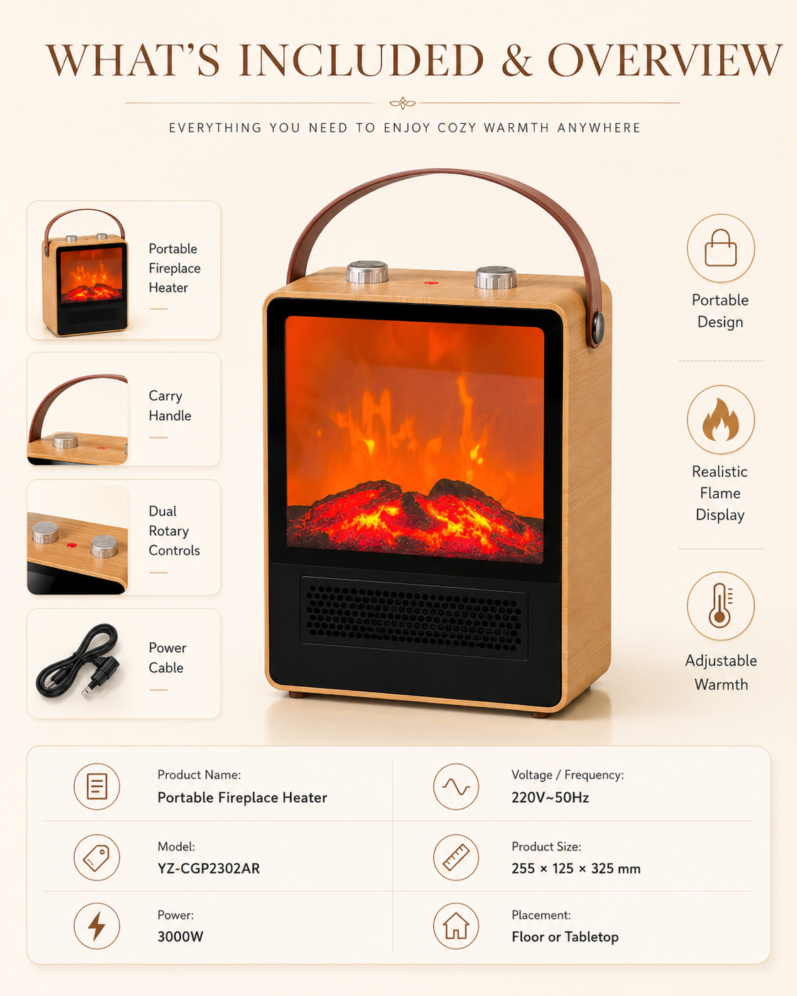 Portable Electric Heater | Dreamery