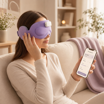 Smart Sleep Mask with Bluetooth Headphones – Memory Foam Eye Mask
