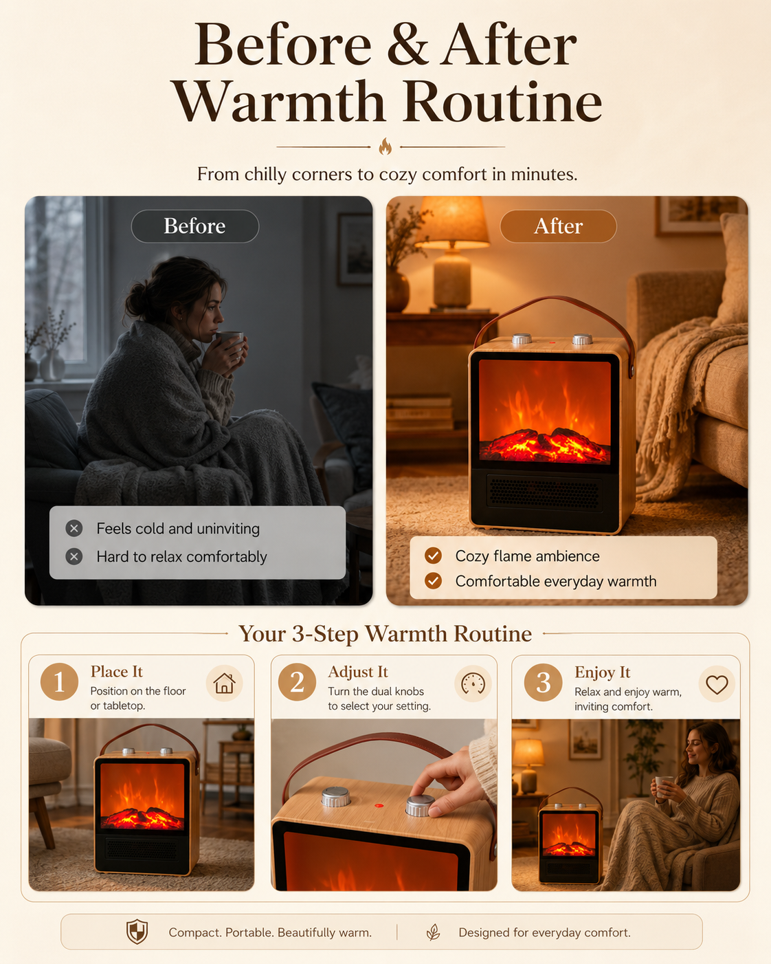 Portable Electric Heater | Dreamery