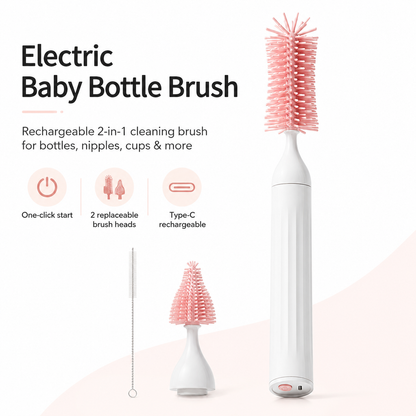 GentleClean 2-in-1 Electric Baby Bottle Brush