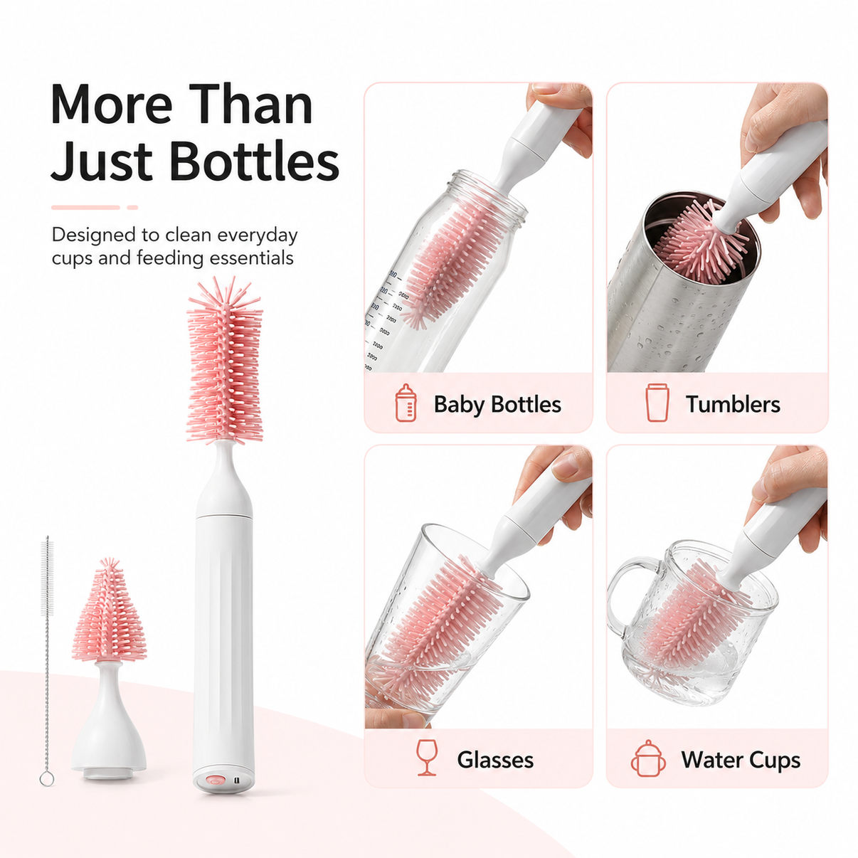 GentleClean 2-in-1 Electric Baby Bottle Brush