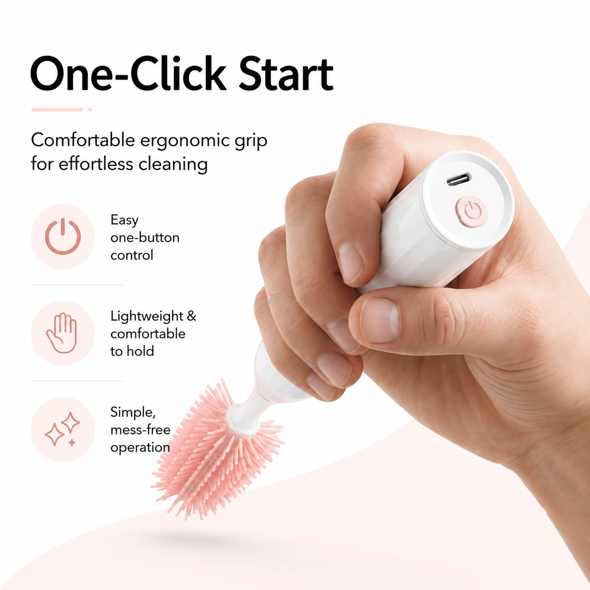 GentleClean 2-in-1 Electric Baby Bottle Brush