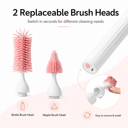 GentleClean 2-in-1 Electric Baby Bottle Brush
