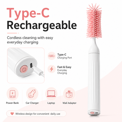 GentleClean 2-in-1 Electric Baby Bottle Brush