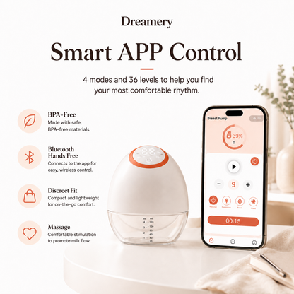Dreamery Aura Wearable Breast Pump with App Control | Dreamery
