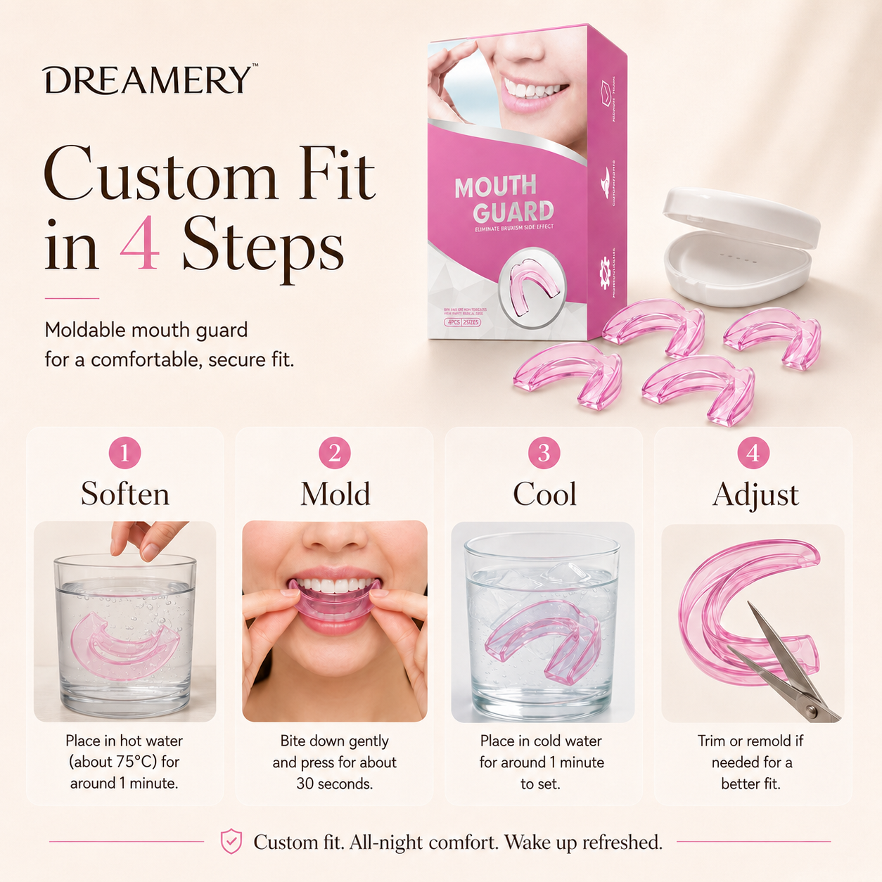 Dreamery Custom Fit Night Guard for Teeth Grinding