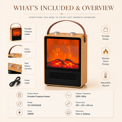 Dreamery EmberGlow Portable Fireplace Heater