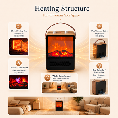 Dreamery EmberGlow Portable Fireplace Heater