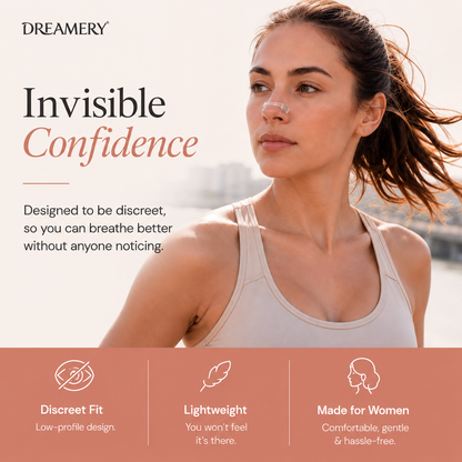 DREAMERY Clear Magnetic Nasal Dilator | Invisible Nasal Breathing Support