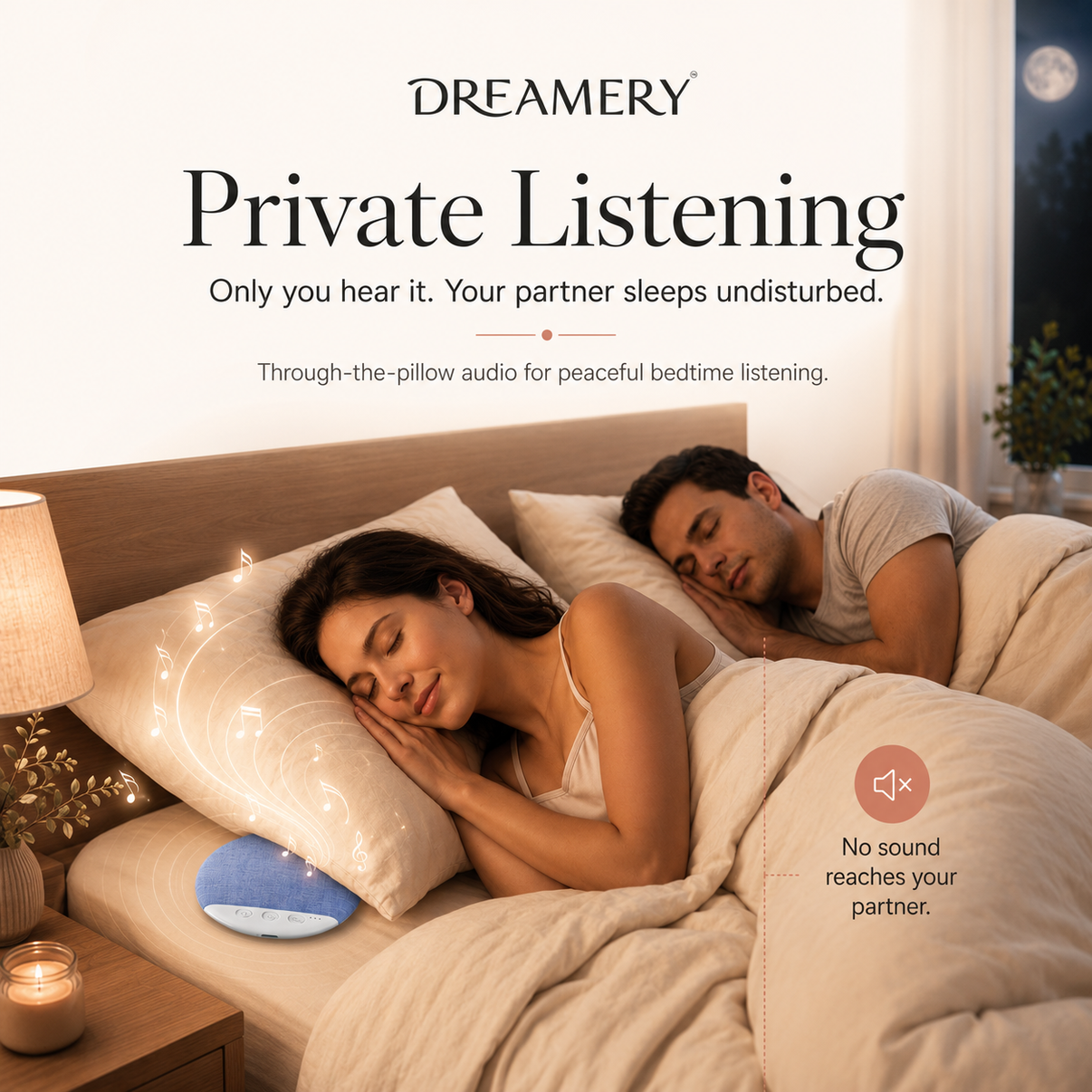 Dreamery QuietSide Bluetooth Pillow Speaker