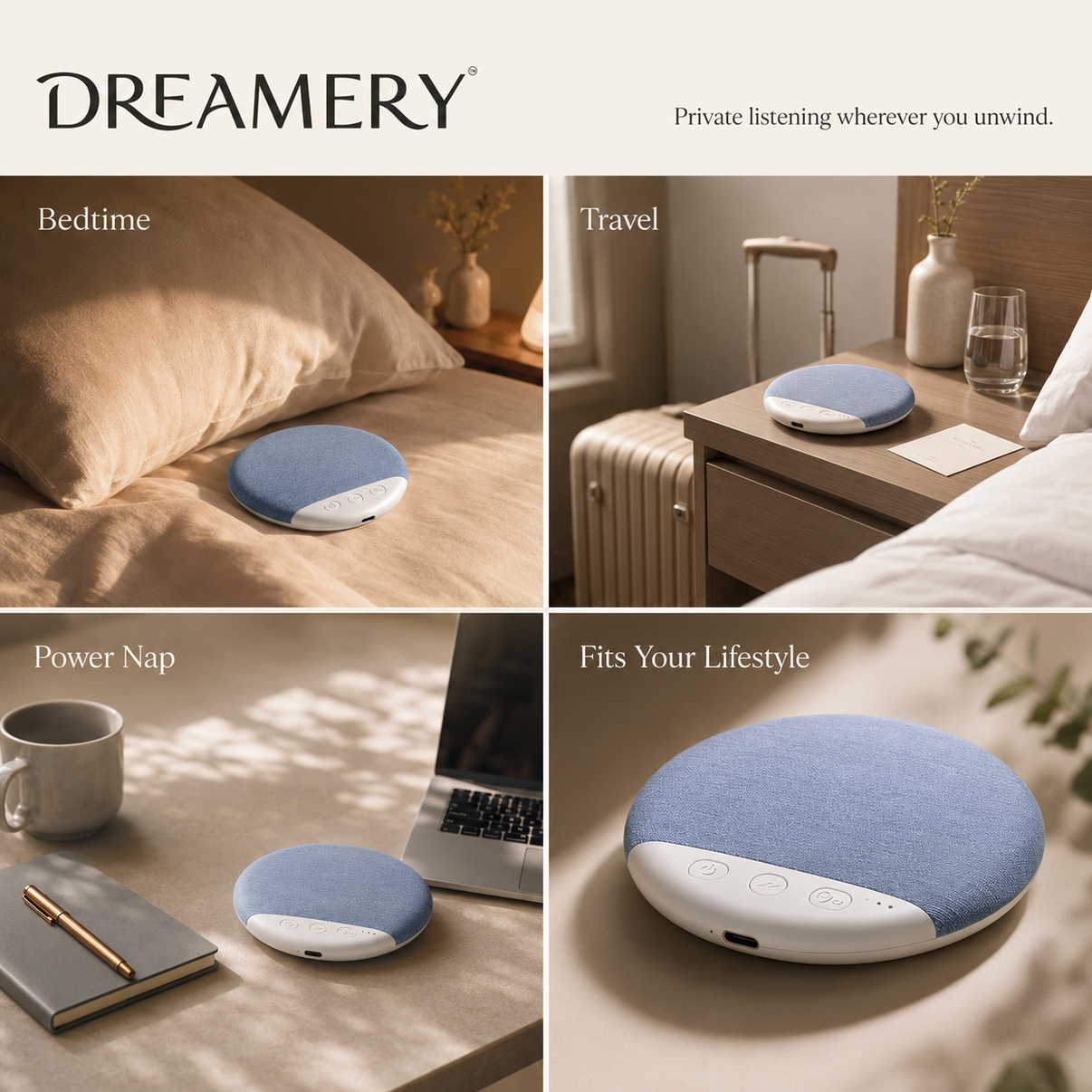 Dreamery QuietSide Bluetooth Pillow Speaker