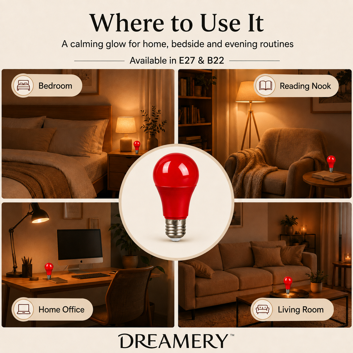 Dreamery Blue-Light-Free Sleep Light Bulb