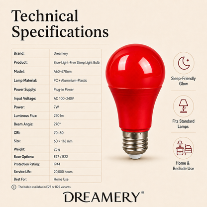 Dreamery Blue-Light-Free Sleep Light Bulb