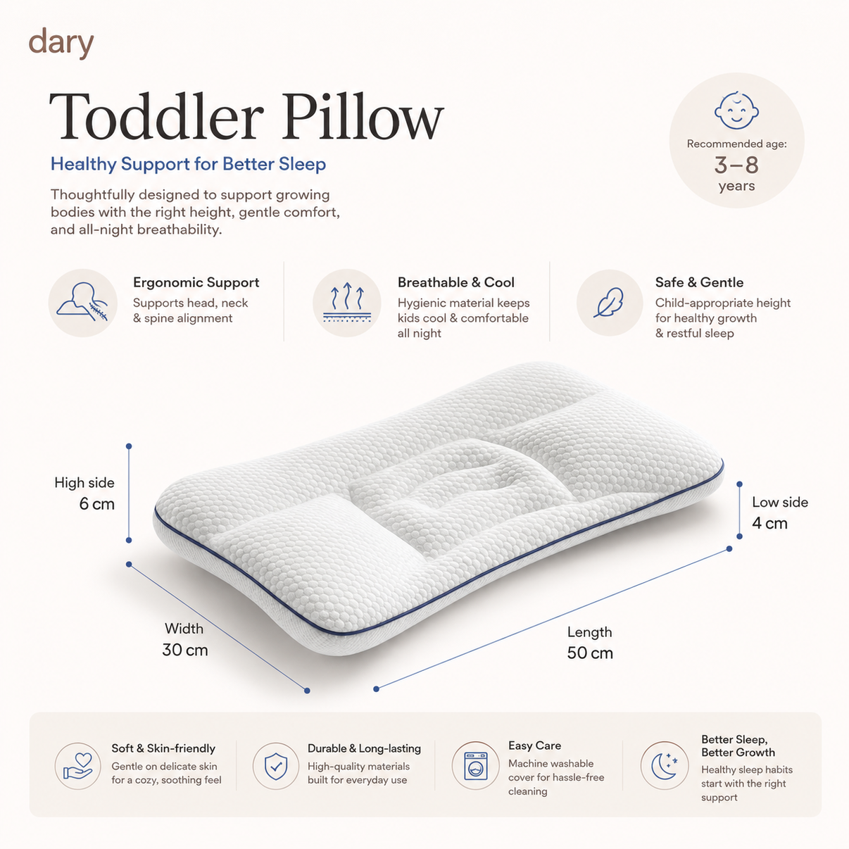 Dreamery Coolcloud Toddler Pillow