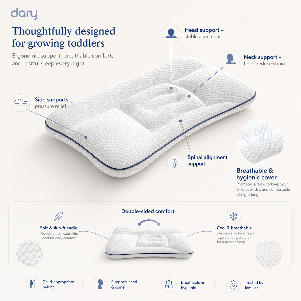 Dreamery Coolcloud Toddler Pillow