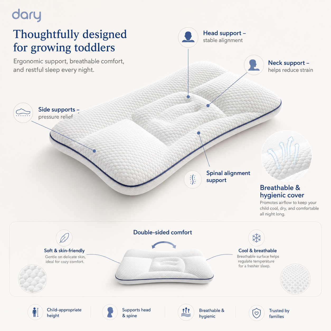 Dreamery Coolcloud Toddler Pillow