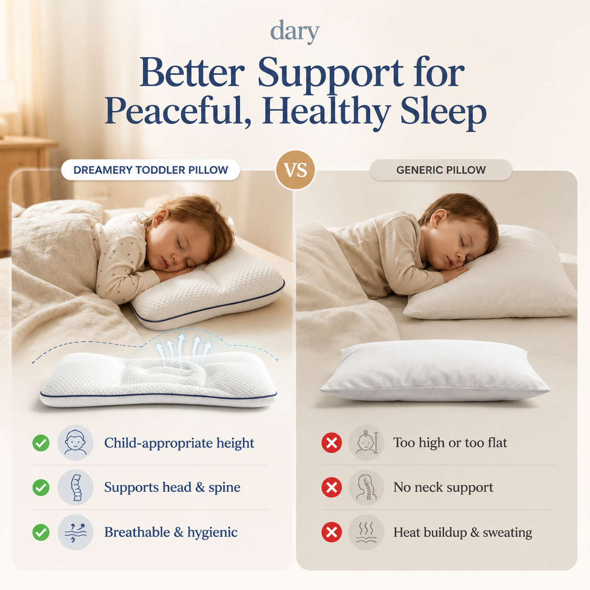 Dreamery Coolcloud Toddler Pillow