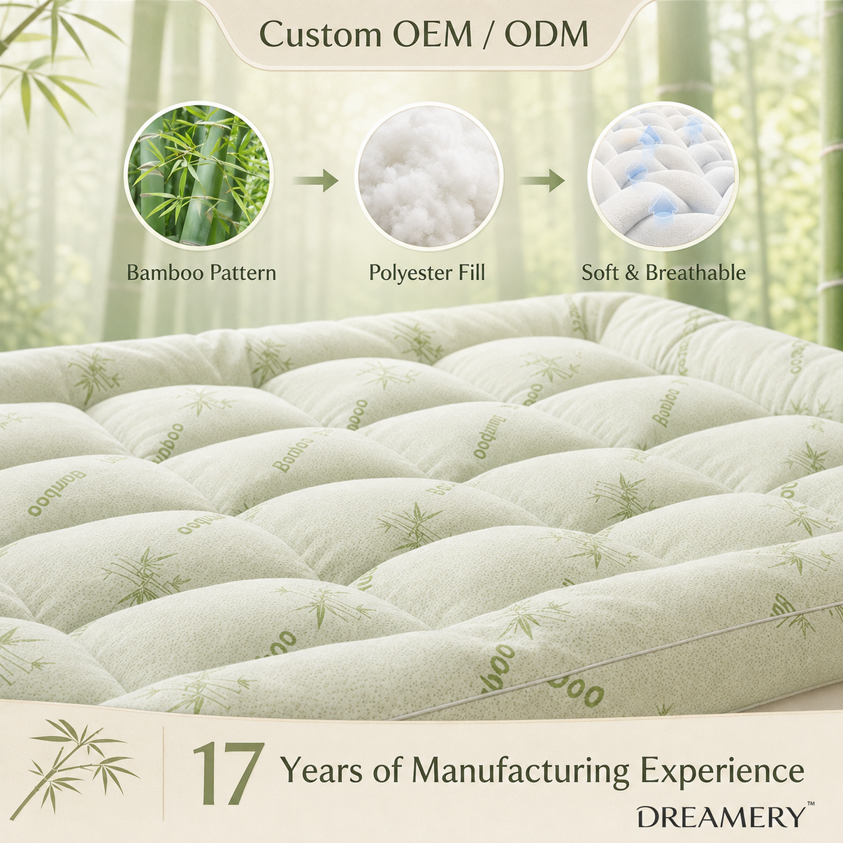 Dreamery SageLeaf Plush Mattress Topper