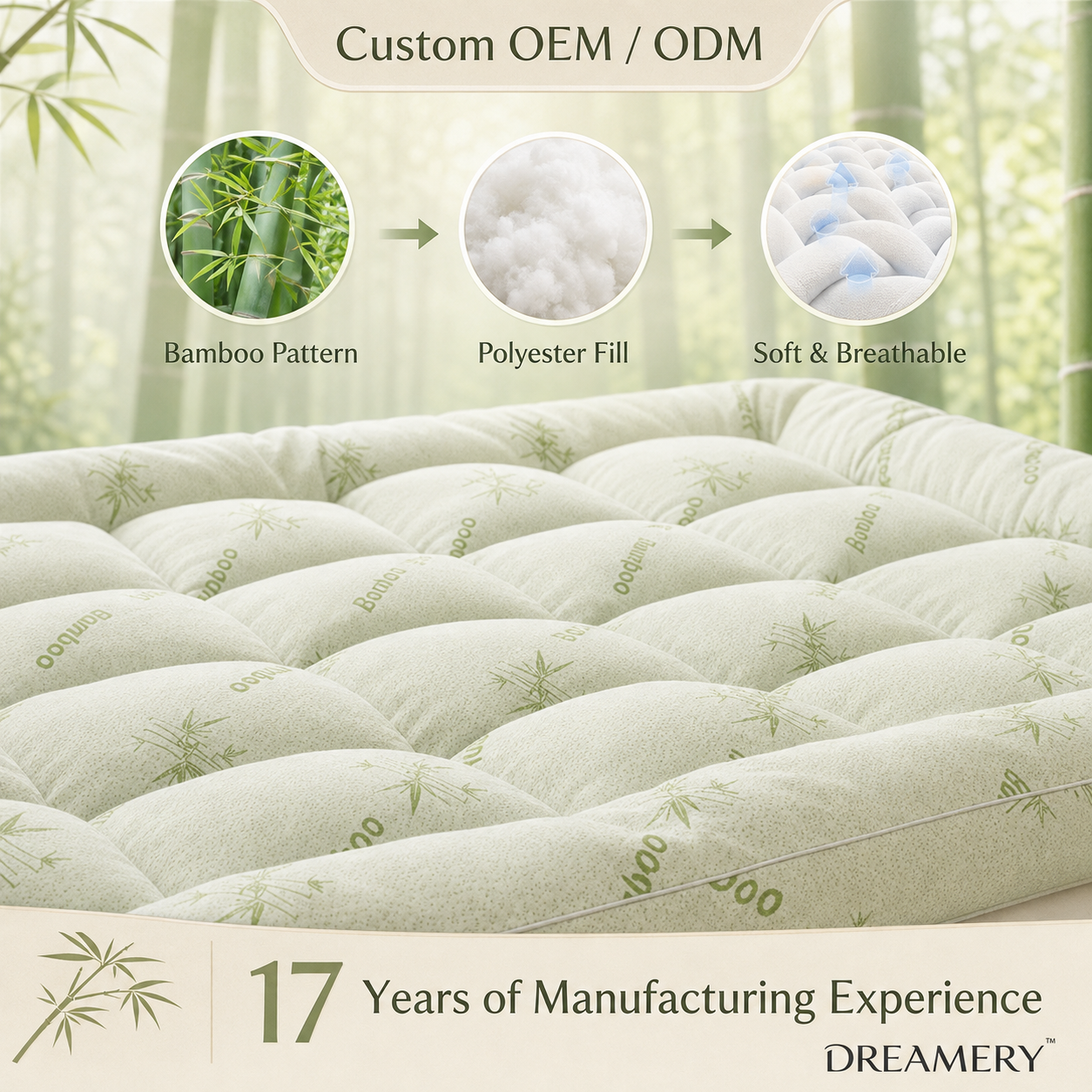 Dreamery SageLeaf Plush Mattress Topper
