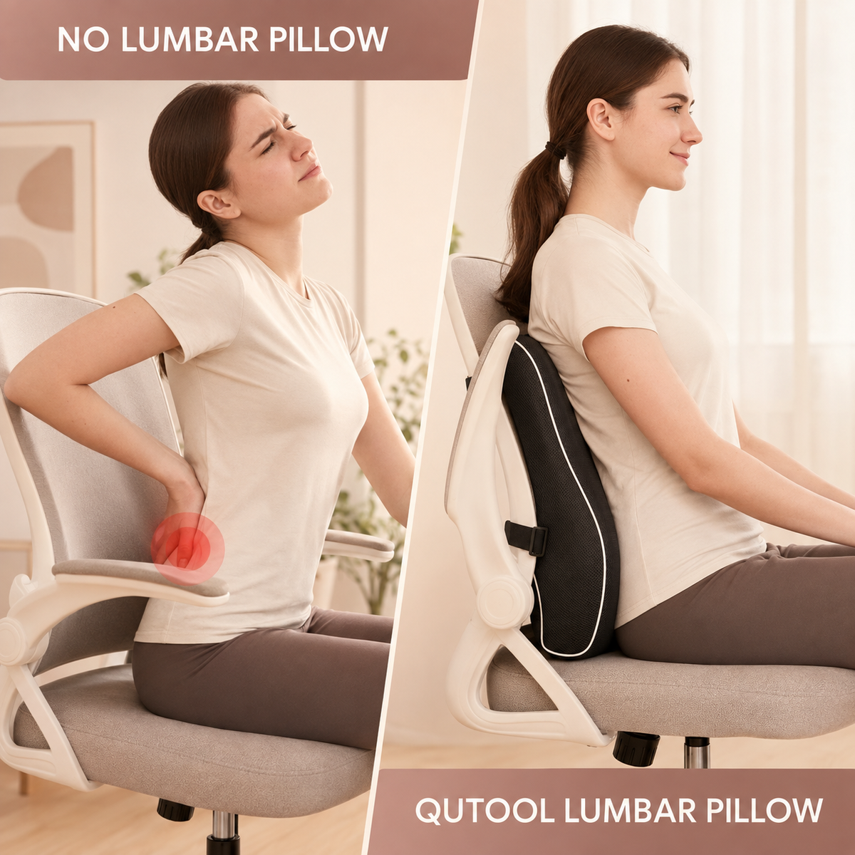 Dreamery Cloudrest Lumbar Support Pillow for Office Chair
