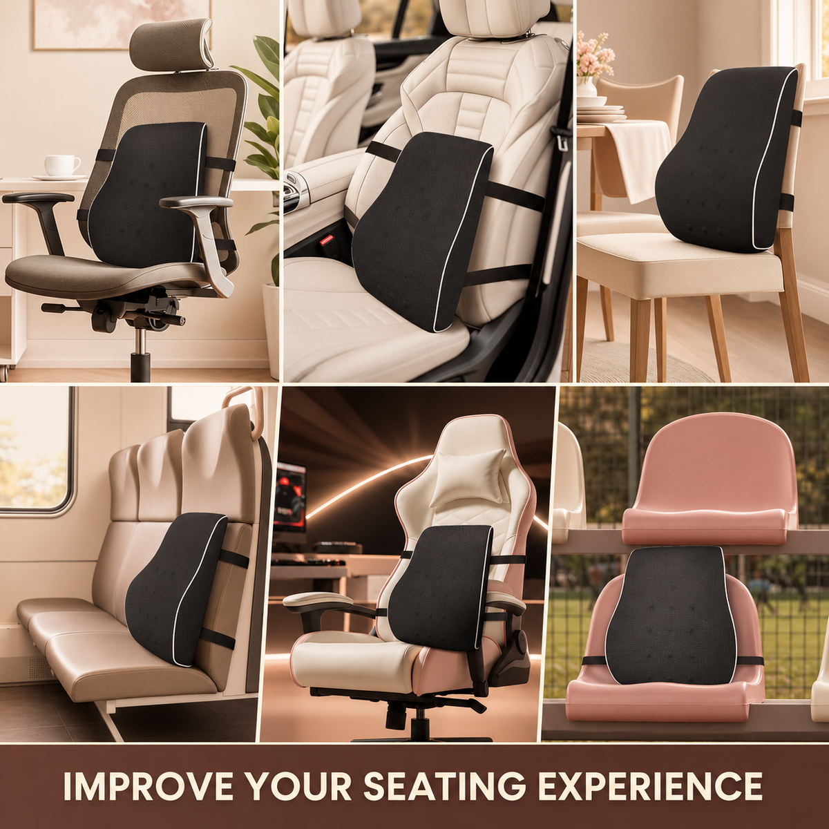 Dreamery Cloudrest Lumbar Support Pillow for Office Chair