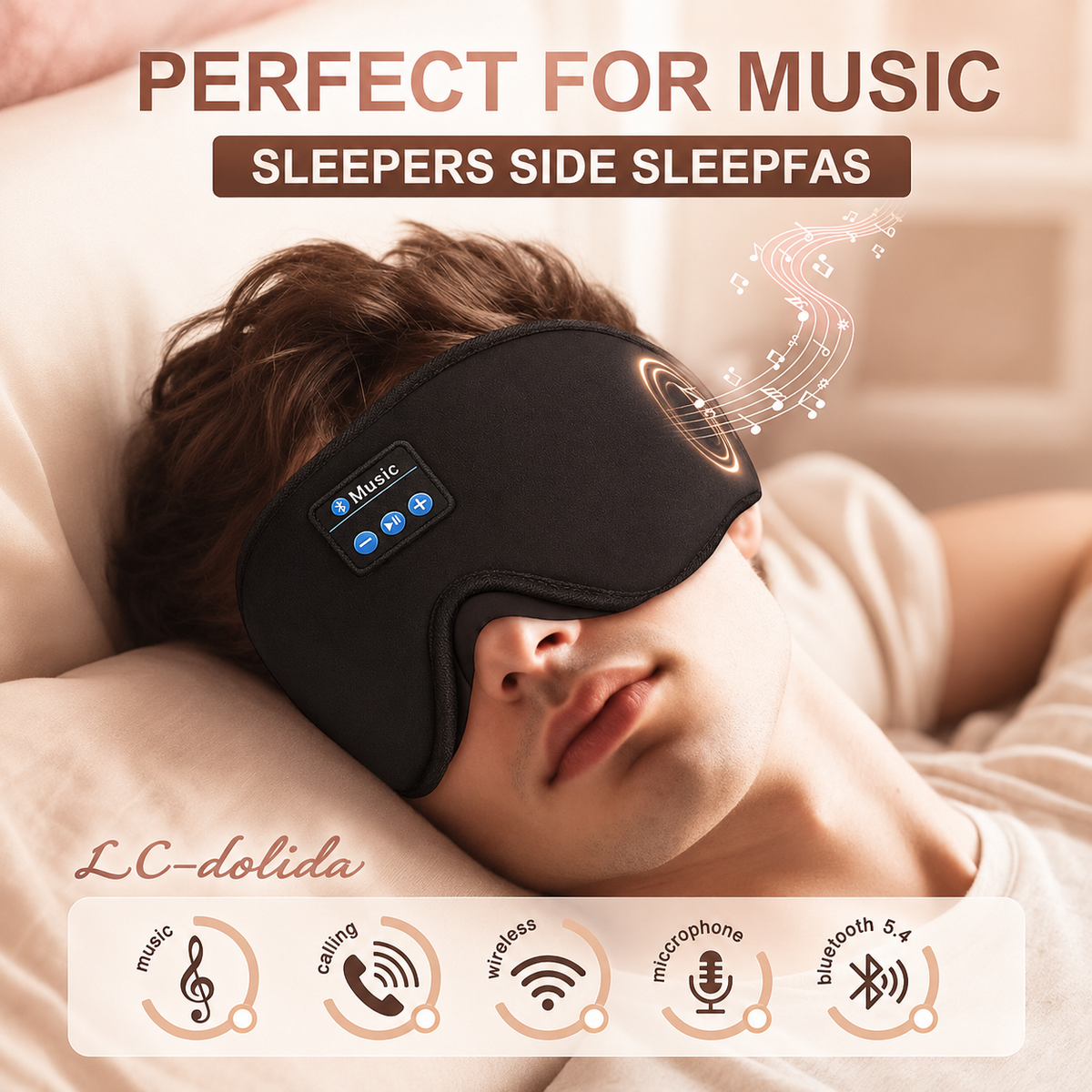 Dreamery Deepsleep Bluetooth Sleep Mask with Headphones