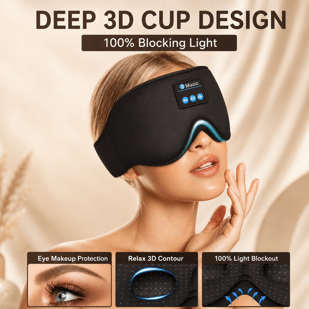 Dreamery Deepsleep Bluetooth Sleep Mask with Headphones