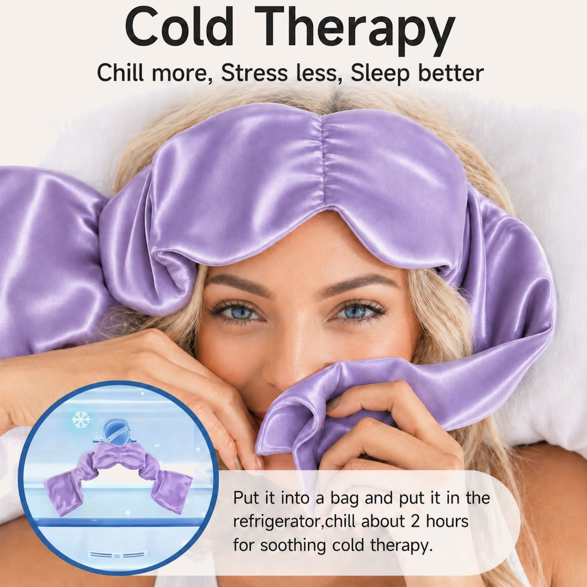 Silk Eye Mask - purple (3)