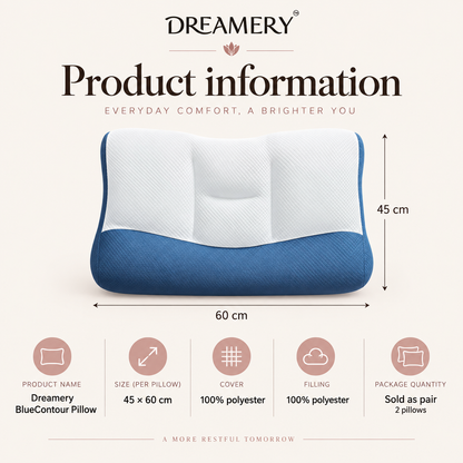 Dreamery BlueContour Neck Support Pillow