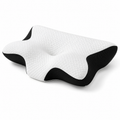 The Cloud Contour Pillow's sculpted memory foam shape with centre head cradle
