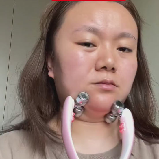 UGC video showing the Dreamery V-shaped face massager in a beauty routine